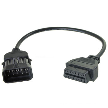 10pin, kompatible Schnittstellenkabel 16pin OBD2 Diagnosestecker für Opel